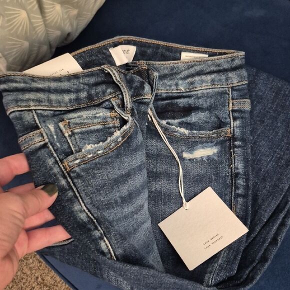💲2️⃣0️⃣ Bundled ✔️Lovervet By VERVET Womens Dark RINSE Blue Jeans "JACKIE" Sz 8 - Picture 6 of 15